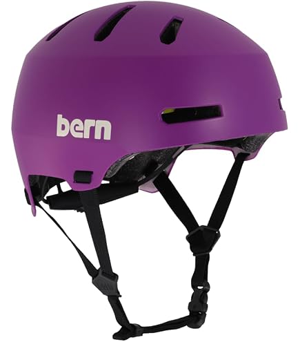 Bern Watts Classic Bike Helmet for Men and Women, Multisport Certified, Matte Black, Small : Sports & Outdoors