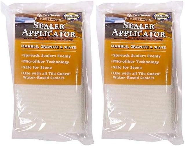 TileGuard Professional Microfiber Sealer Applicator Pad For Marble, Granite or Slate - 2 Pack