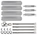 Hisencn Repair kit Grill Burner, Heat Plate Shield Tent, Adjustable Crossover Tube Replacement for Charbroil Commercial Series 4 Burner 463244011, 463247310,463257010 Gas Grill Models