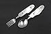Baigoclub 6 in 1 Outdoor Foldable Detachable Tableware Camping Utensil Stainless Steel Fork Knife Spoon Bottle Opener corkscrewer Set/Two Colors for Couple (Lady)