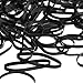 eBoot Black Elastic Bands Hair Rubber Bands Will Not Break Hair, 2000 Pieces