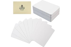 Moriquill 100 Sheets White ATC Cardstock – 300gsm Acid-Free Rounded Corner Artist Trading Cards, 2.5 x 3.5 in, Double-Sided B