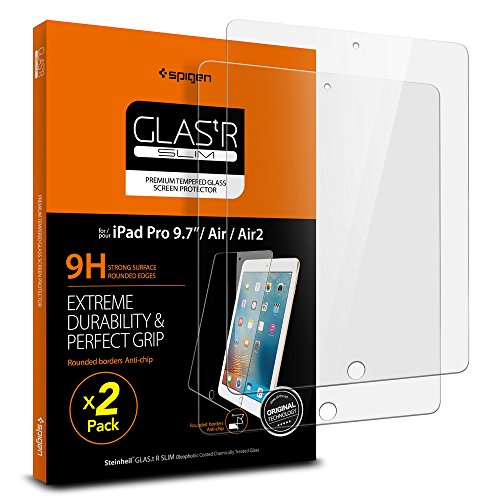 Spigen iPad 9.7 Screen Protector / iPad Pro 9.7 / iPad Air 2 / iPad Air Tempered Glass 2 Pack for Apple iPad 9.7 inch / iPad Pro 9.7 inch / iPad Air 2 / iPad Air
