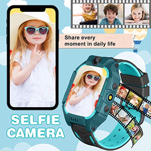 Waterproof Smart Watch for Kids GPS Tracker - Kids Smartwatch with SIM Card Inside for 3-12 Years Old Boys Girls - SOS Call Safety School Mode Games Smart Phone Watch Birthday Gifts Holiday Toy - Thumbnail 6