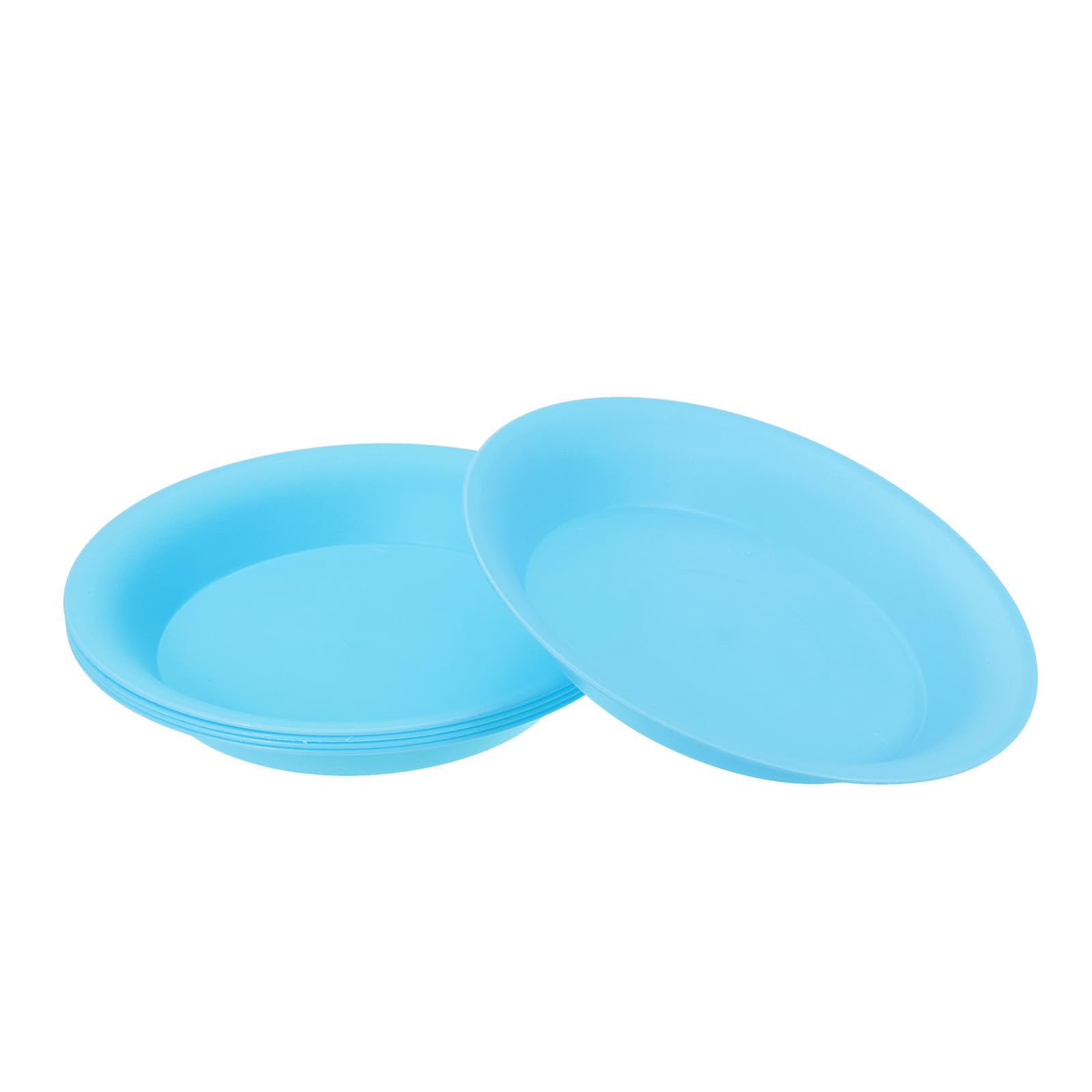 PATIKIL 7 Inch Plant Saucer Tray, 5 Pack Plastic Drip Tray Round Collects Excess Water Flower Pot Drainage Trays for Heavy Indoor Outdoor Pans, Blue