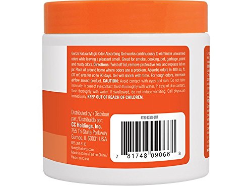 Gonzo Odor Absorbing Gel - 2 Pack - Odor Eliminator for Car Closet Bathroom and Pet Area, Captures and Absorbs Smoke Mold and Other Odors - 14 Ounce