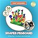 Peg Board Building Toys for 4 Year Old Boys and Girls - Stacking Toys, Engineering Construction Toys, Kids Toys with 32 Pegs, Foam Board & Activity eBook