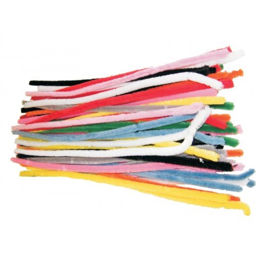 Creativity Inspired Jumbo Chenille Stems, Craft Pipe Cleaners, Assorted Bright Colours, Pack of 150, 15 x 500mm, Ideal for Hobbyists and Professional Crafters, Adults & Kids
