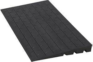 KLYSIORA 4" Rise Threshold Ramps for Doorways - Anti-Slip Wheelchair Ramp, 2500LBS Weight Capacity, Rubber Curb Ramp Heavy Duty Loading Driveway Cars Ramp for Wheelchairs, Home, Curb,Trolle, Sidewalk, Dogs