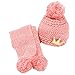 Baby Hood Scarf, Misaky Winter Baby Kids Girls Boys Warm Woolen Coif Caps Hats (Pink)