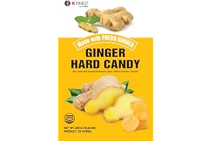 Jaaein Ginger Hard Candy Made with Fresh Ginger Extra Strength Flavor Anti-Nausea and Digestion Aid Individual Wrapped Product of Korea_300 grams_10.58oz