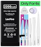 2200mAh High Capacity Replacement Battery for iPhone 6S, LeeVee 0 Cycle Li-Polymer Replacement Battery for iPhone 6S with Repair Tools Kits, Adhesive Strips & Instruction