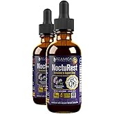 NoctuRest Natural Sleep-Aid with Valerian and Melatonin - All-Natural Liquid Formula for 2X Absorption - Magnesium, L-Theanine & More