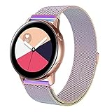 SWEES Compatible Samsung Galaxy Watch Active 40mm Band, 20mm Mesh Milanese Magnetic Adjustable Stainless Steel Metal Replacement Band for Galaxy Watch Active SM-R500 Smart Watch Women Men, Colorful