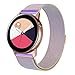 SWEES Compatible Samsung Galaxy Watch Active 40mm Band, 20mm Mesh Milanese Magnetic Adjustable Stainless Steel Metal Replacement Band for Galaxy Watch Active SM-R500 Smart Watch Women Men, Colorful