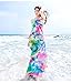 GERINLY Chiffon Sarong Wrap: Fresh Zephyranthes Print Oversize Beach Cover Up (Rose)