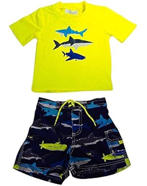 Baby Boys 2PC Short Sleeve Rashguard Swim Set