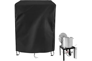 Guisong Turkey Fryer Cover, Waterproof Cover for Crawfish Boiler Outdoor Deep Fryer Seafood Boil Pot, Heavy Duty Cover for Seafood Boil Pot and Burner kit-13.5"x13"x27"