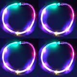 4 Pack LED Necklaces - Multi Color