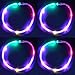 GlowCity LED Glow Necklaces – Fun Multicolor Light Up Jewelry with Flash and Color Chase – for Glow-in-The-Dark Kids Party Supplies and Raves – 4 Pack