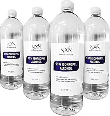99 8 Pure Isopropyl Alcohol Highest Purity Quality 1 Liter Bottles Pack Of 4 135 2 Fl Oz 4 000ml Total Amazon Com Industrial Scientific