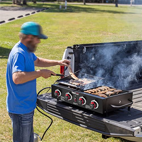 Royal Gourmet 4 Burner Portable Propane Griddle Grill Combo tailgater