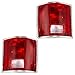 Driver and Passenger Taillights with Chrome Trim Replacement for Chevrolet GMC Pickup Truck SUV 5965771 5965772