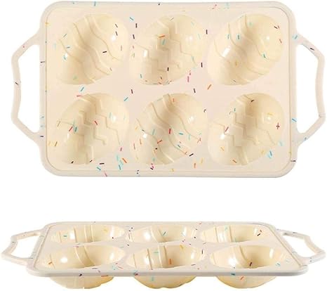 Amazon Aumepi ベーサゴーズイースターエッグモールドイースタークラフト金型イースターウサギエッグチョコレート型金型ベーキングツール簡単 落ち着いたカップケーキベーキングモールドイースターパーティーデコレーションのための耐熱性 Annacboy 飴 チョコレート型