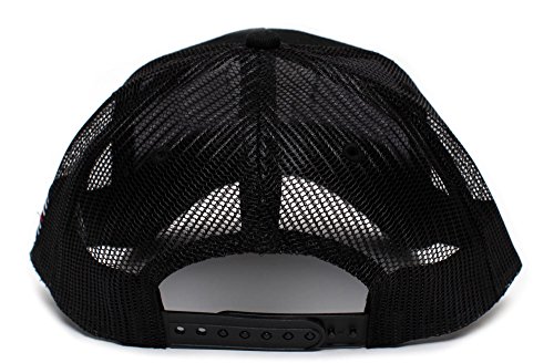 Punisher Skull Thin Red Line USA flag Posse Comitatus Adult One-Size Cap Hat Black