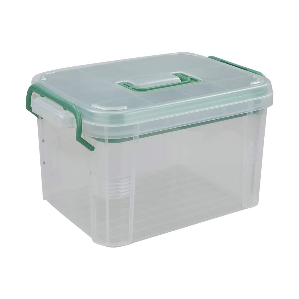 Nesmilers Large Family Empty First Aid Box, Clear Plastic Storage Box