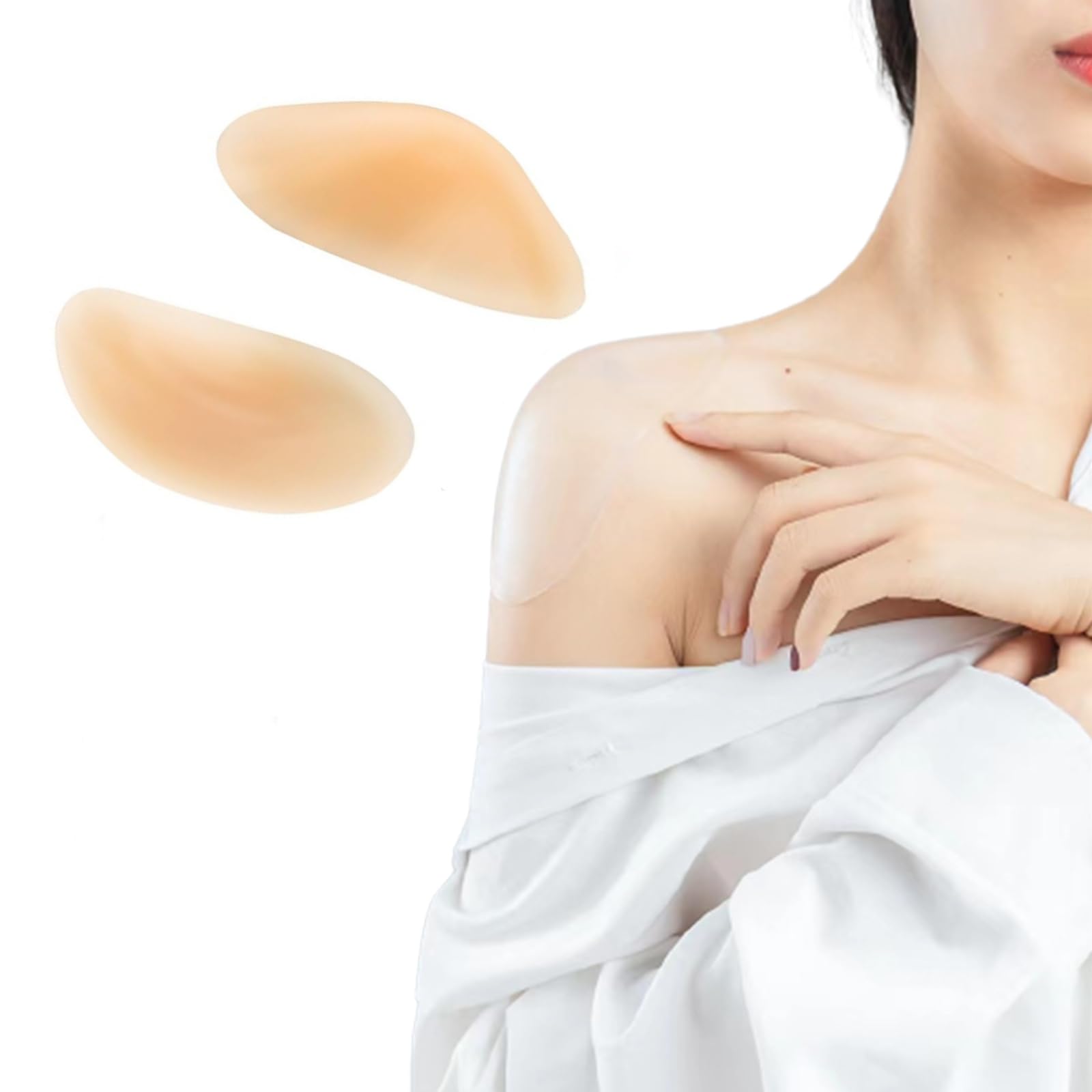 Photo 1 of Sholder Pads Ultra Silicone Shoulder Pads for Womens Clothing –Boost Comfort and Posture with Natural,Secure Lightweight Design Ideal for Formal, Casual and Active wear. 1 Skin Color