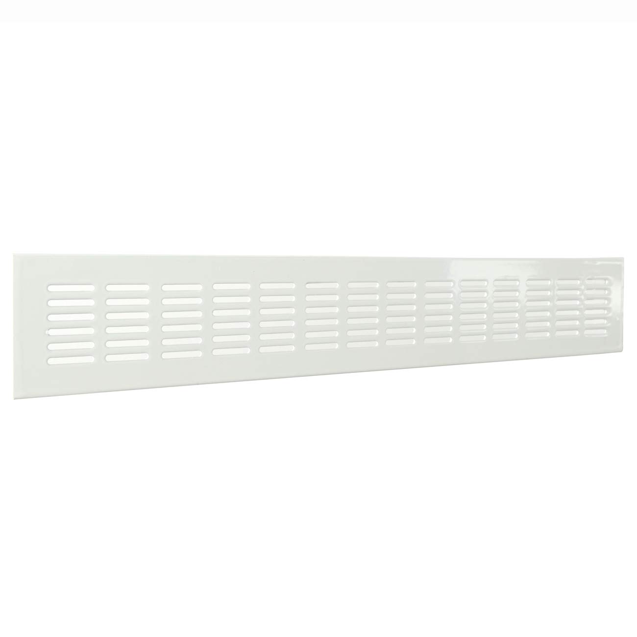The Ventilation gf386b-y gf386b Rectangular Grill Recessed, 380 x 60 mm, White Painted Aluminium
