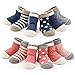 Izzy & Roo Heathered Baby Socks and Toddler Socks for Girls and Boys - Set of 4 Pair