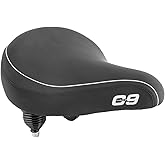 Cloud-9 Cruiser Contour Suspension Saddle | Cloud-9 Cruiser Comfort Bike Saddle with Steel Rails &amp; Coil Spring