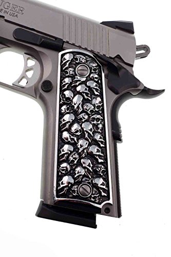 1911 colt grips kimber ria s&w clones apocalypse w/3d skulls