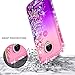 Moto Z Force Case with [Tempered Glass Screen Protector], NageBee Quicksand Liquid Floating Shiny Glitter Flowing Bling Diamond Case for Motorola Moto Z Force Droid XT1650 (2016) - Pink/Purple