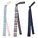 Bundle Monster BMC Stylish 3pc Mixed Pattern Mens Fashion Knitted Neck Tie Accessory Set - Business and Brunch