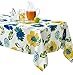 Benson Mills Lola Teal Spillproof Floral Tablecloth, 70-Inch Round