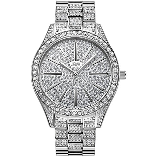 JBW-Luxury-Womens-Cristal-012-Carat-Diamond-Wrist-Watch-with-Stainless-Steel-Link-Bracelet