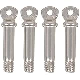 The Friendly Swede 4-Pack Silver Spare Pins Trilobite Extra Beefy Paracord Survival Bracelet with Stainless Steel Black Bow Shackle