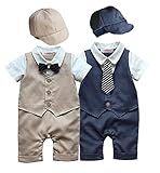 StylesILove Baby Boy Formal Wear Romper and Hat 2-piece