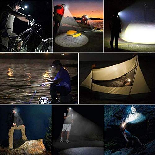 Zingiber 5 LED Rechargeable Headlamp, 18000 Lumen Headlight, 100