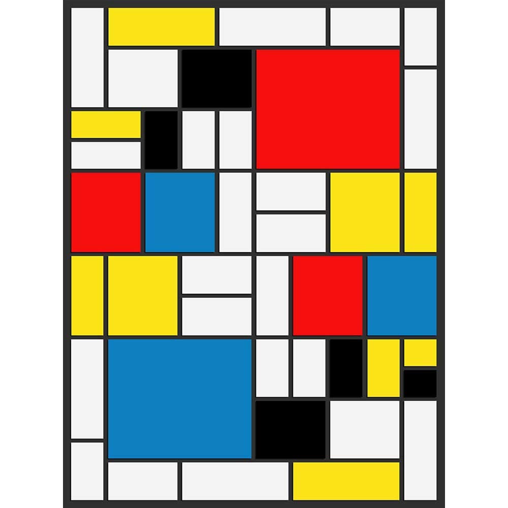 PIET MONDRIAN ABSTRACT CUBES SQUARES OLD MASTER ART PAINTING PRINT