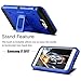 Galaxy J7 V Case, Galaxy J7 Perx Case, Galaxy J7 Sky Pro Case, Venoro Heavy Duty Shockproof Rugged Protection Case Cover with Belt Swivel Clip and Kickstand for Samsung Galaxy Halo / J7 2017 (Blue)