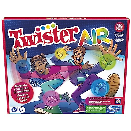 Hasbro Gaming Twister Air-Spiel, Twister Air-Spiel mit RA-App, verbindet Sich mit intelligenten Geräten, aktive Partyspiele, Alter: ab 8 Jahren