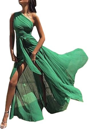 green chiffon maxi dress