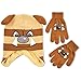 ABG Accessories Big Boys Critter Collecion Acrylic Winter Laplander Hat and Matching Glove Set