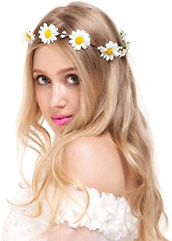 Valdler Exquisite Flower Crown Flower Headband for Spring Tourism Wedding Festivals Party Perfect Mother's Day Gifts
