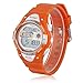 Cool Pasnew LED 100M Waterproof Digital Sport Watch for 5-15 Years Old Boys Girls Kids Students (Orange)