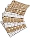 DII Basic Terry Collection Windowpane Dishcloth Set, 12x12, Pebble, 6 Piece